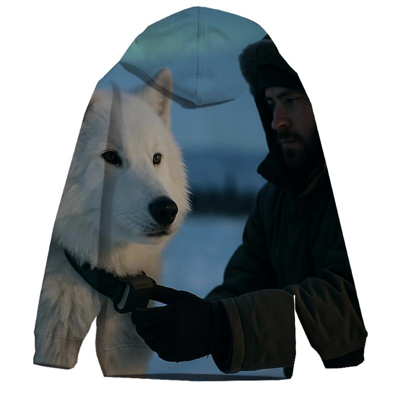 Arctic Wolf Under Boreal Research Collar Check zip-up hoodies
