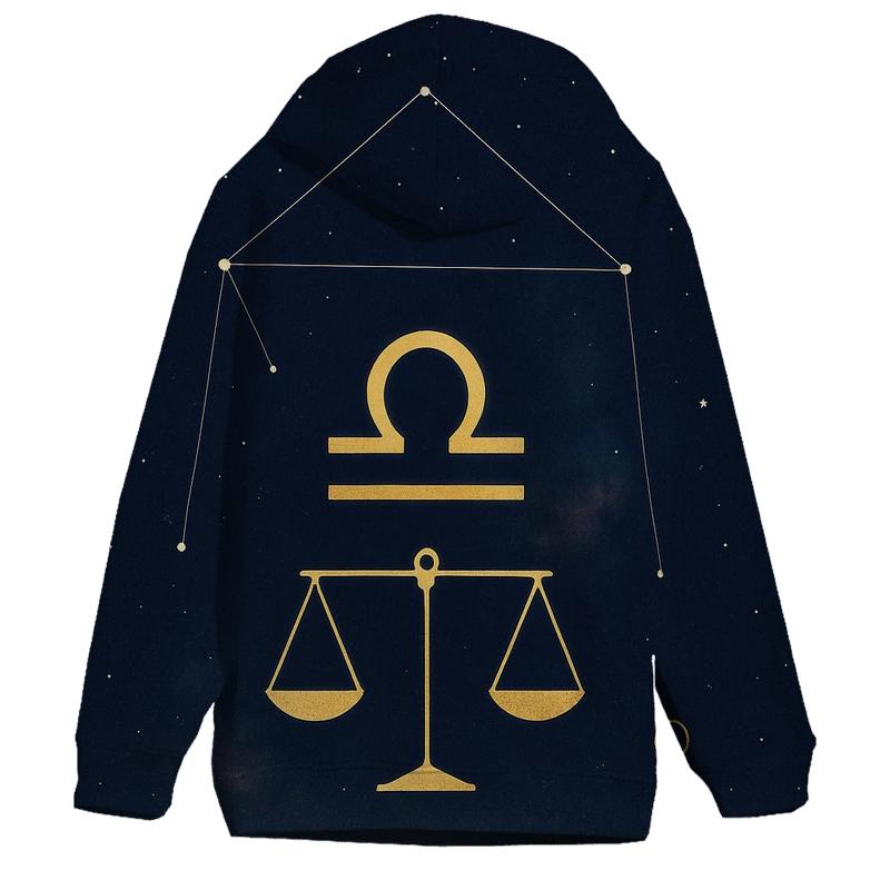 Libra Equinox Star Chart Scales embroidered hoodies