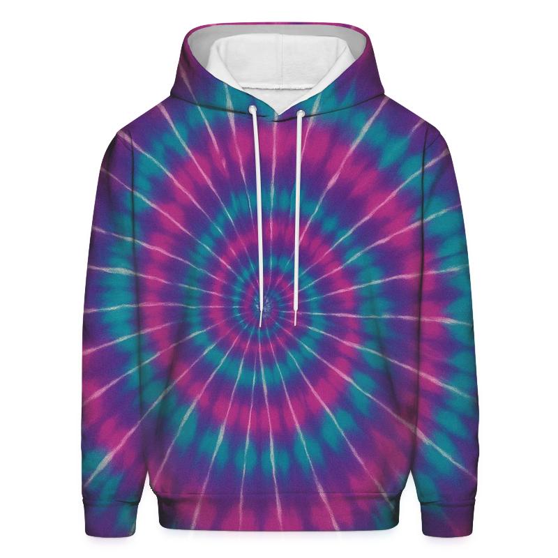 Nebula Spiral Overdye Whirlpool zip-up hoodies