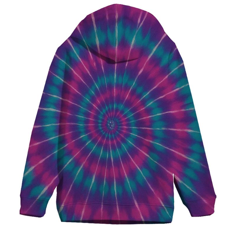 Nebula Spiral Overdye Whirlpool zip-up hoodies