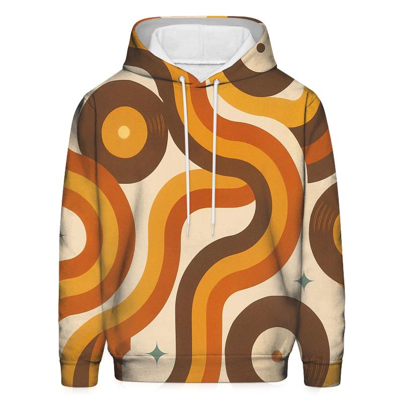 Groovy Vinyl Record Ribbons graphic hoodies