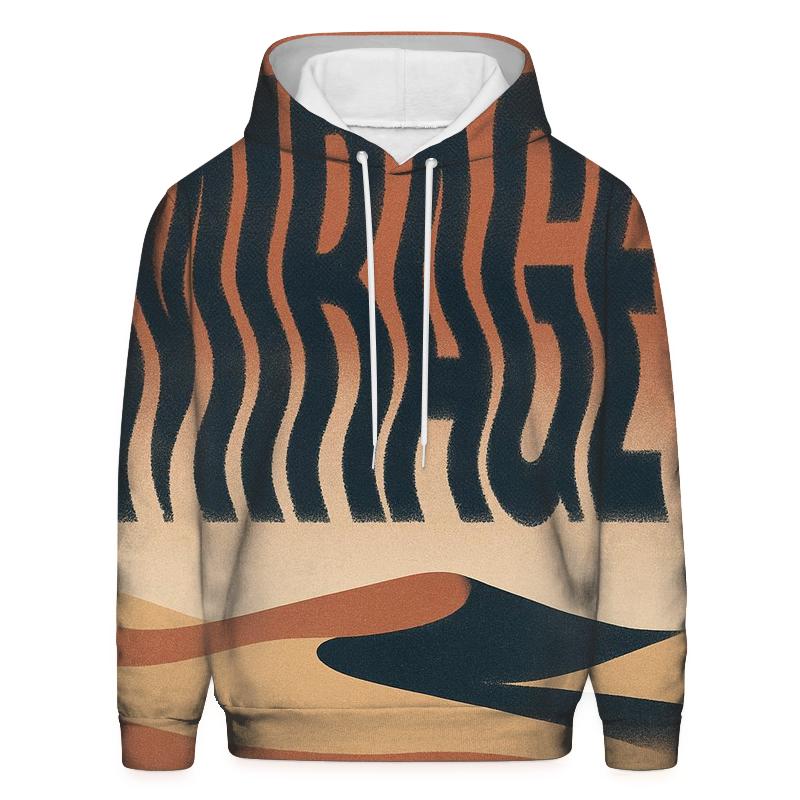 Desert Moon Typography Mirage hoodies fashion