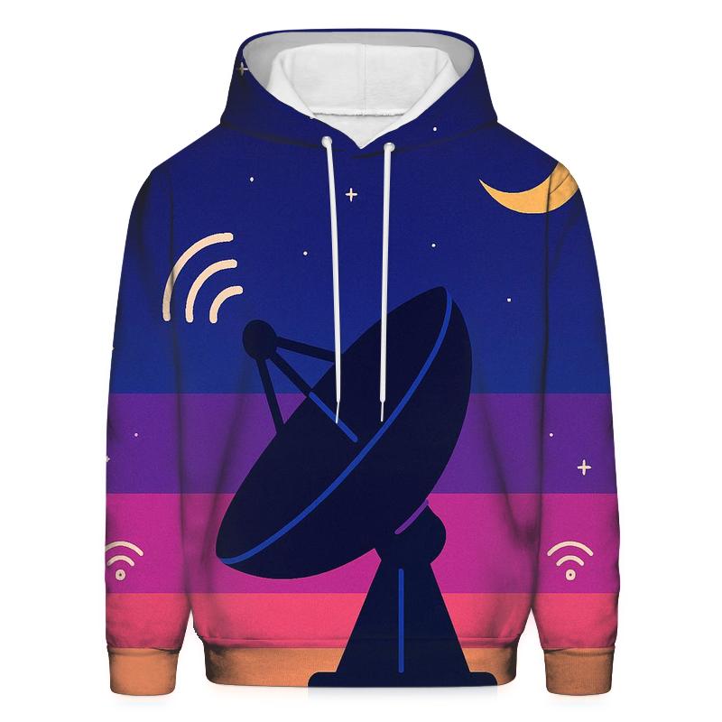 Satellite Dish Horizon Stripes hoodie trends