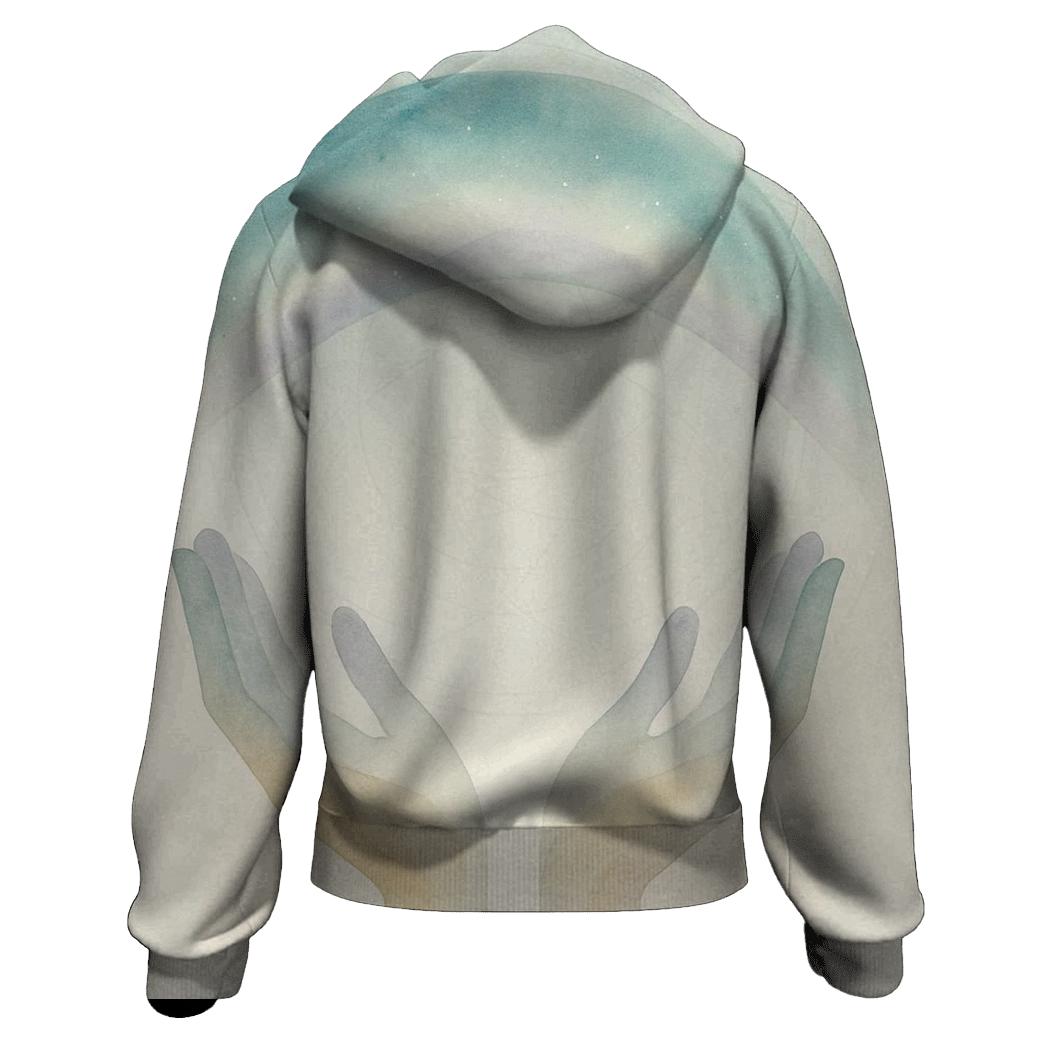 Quiet Aurora Prayer Hands lightweight hoodies