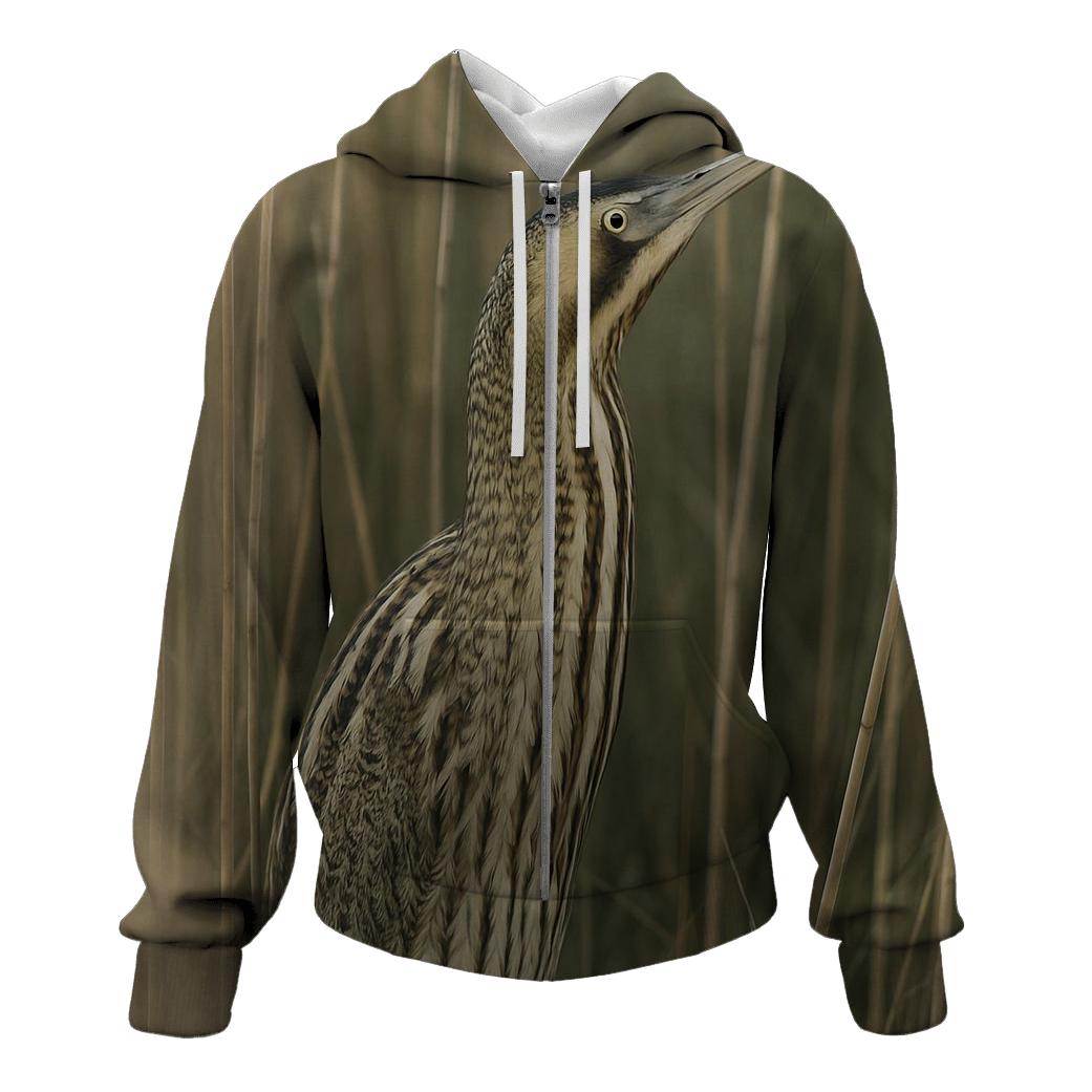 Reedbed Whisper  Eurasian Bittern printed hoodies