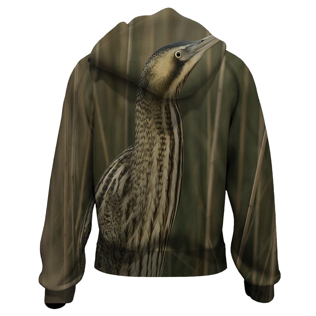 Reedbed Whisper  Eurasian Bittern printed hoodies
