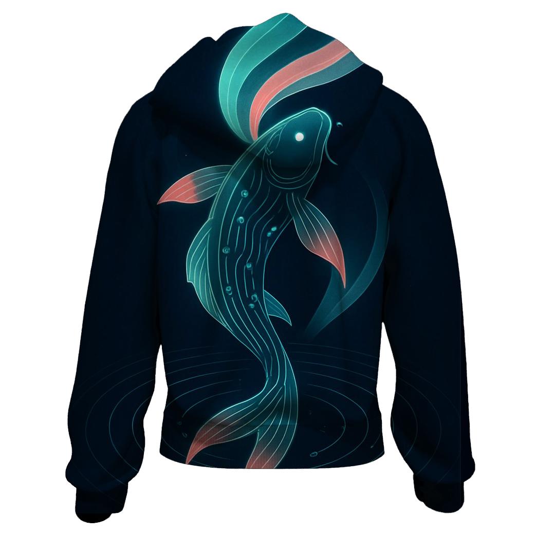 Aurora Circuit Koi premium hoodies