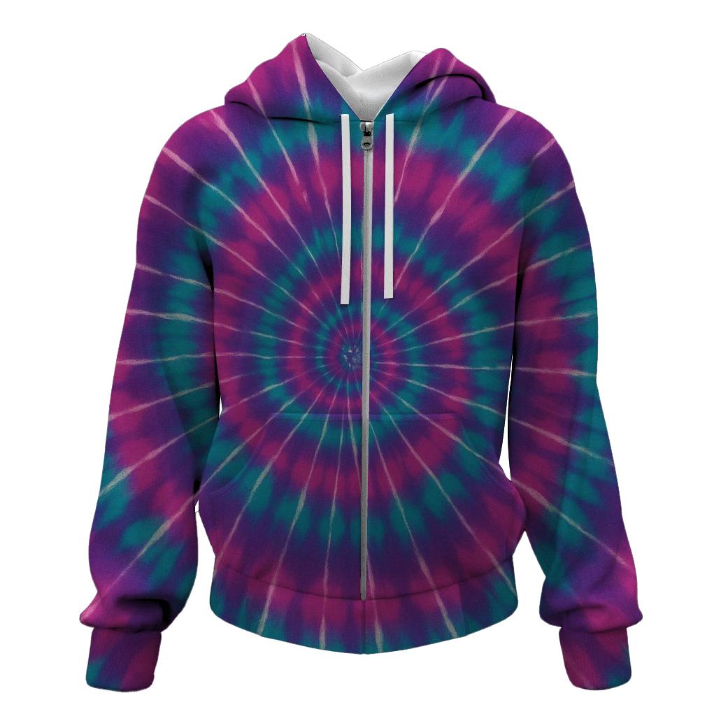 Nebula Spiral Overdye Whirlpool graphic hoodies