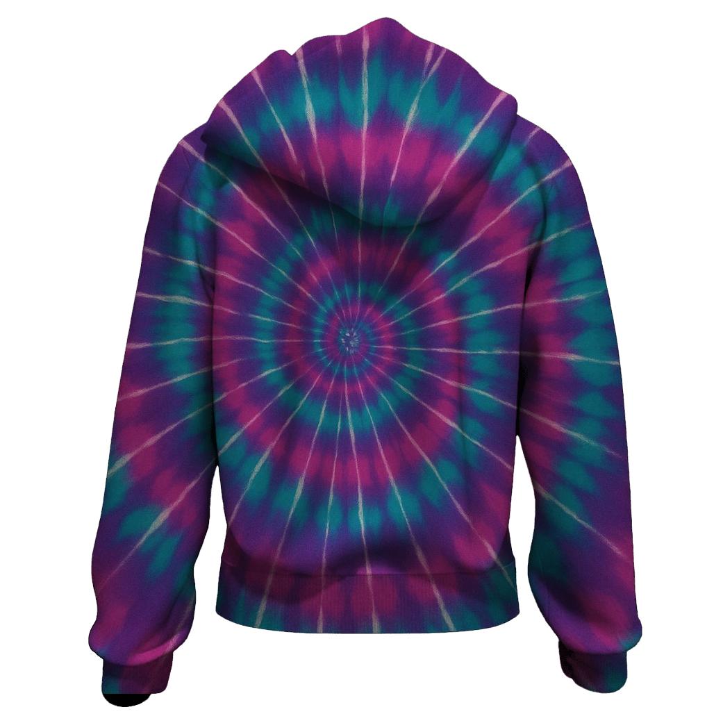 Nebula Spiral Overdye Whirlpool graphic hoodies