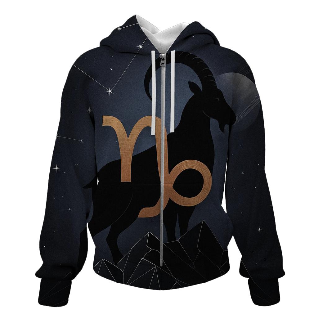 Capricorn Saturnian Mountain Goat Constellation hoodie styles
