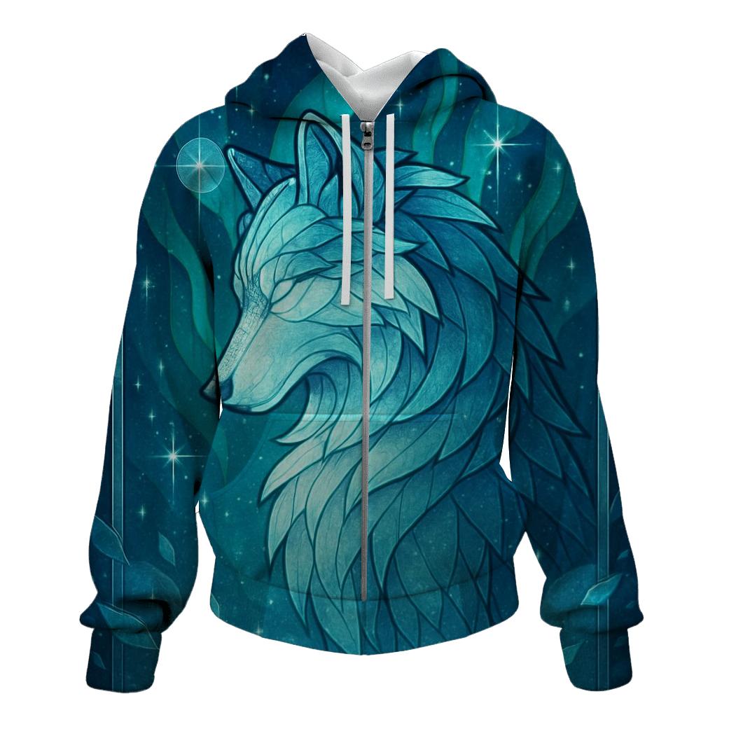 Cathedral Of The Aurora Wolf pullover hoodies