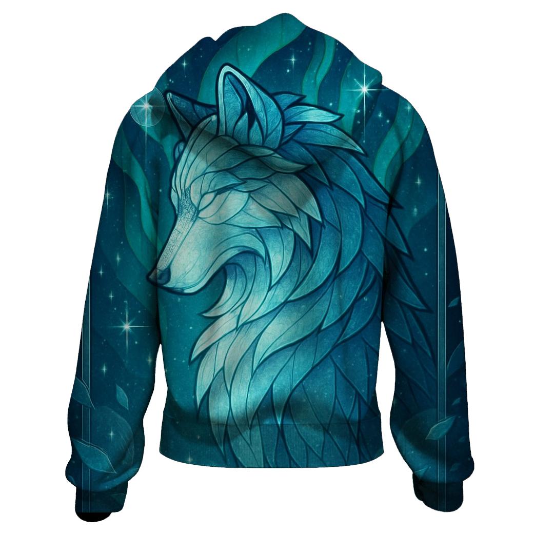 Cathedral Of The Aurora Wolf pullover hoodies