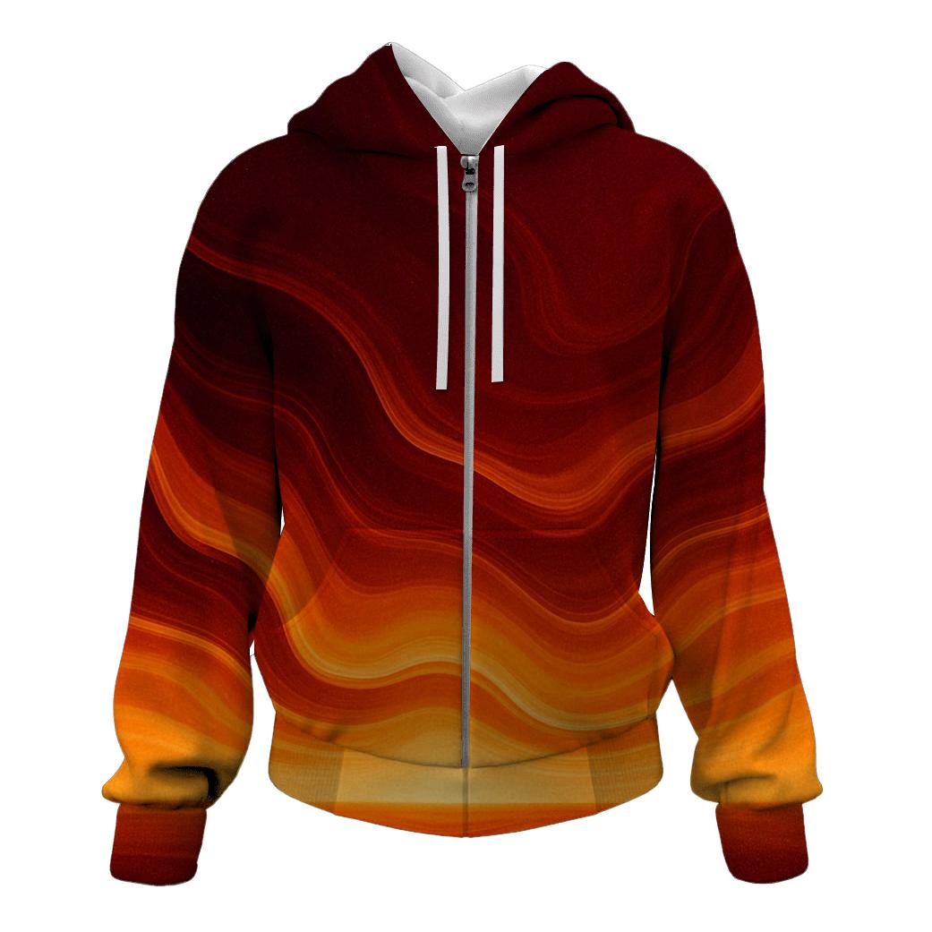 Molten Horizon Pour graphic hoodies