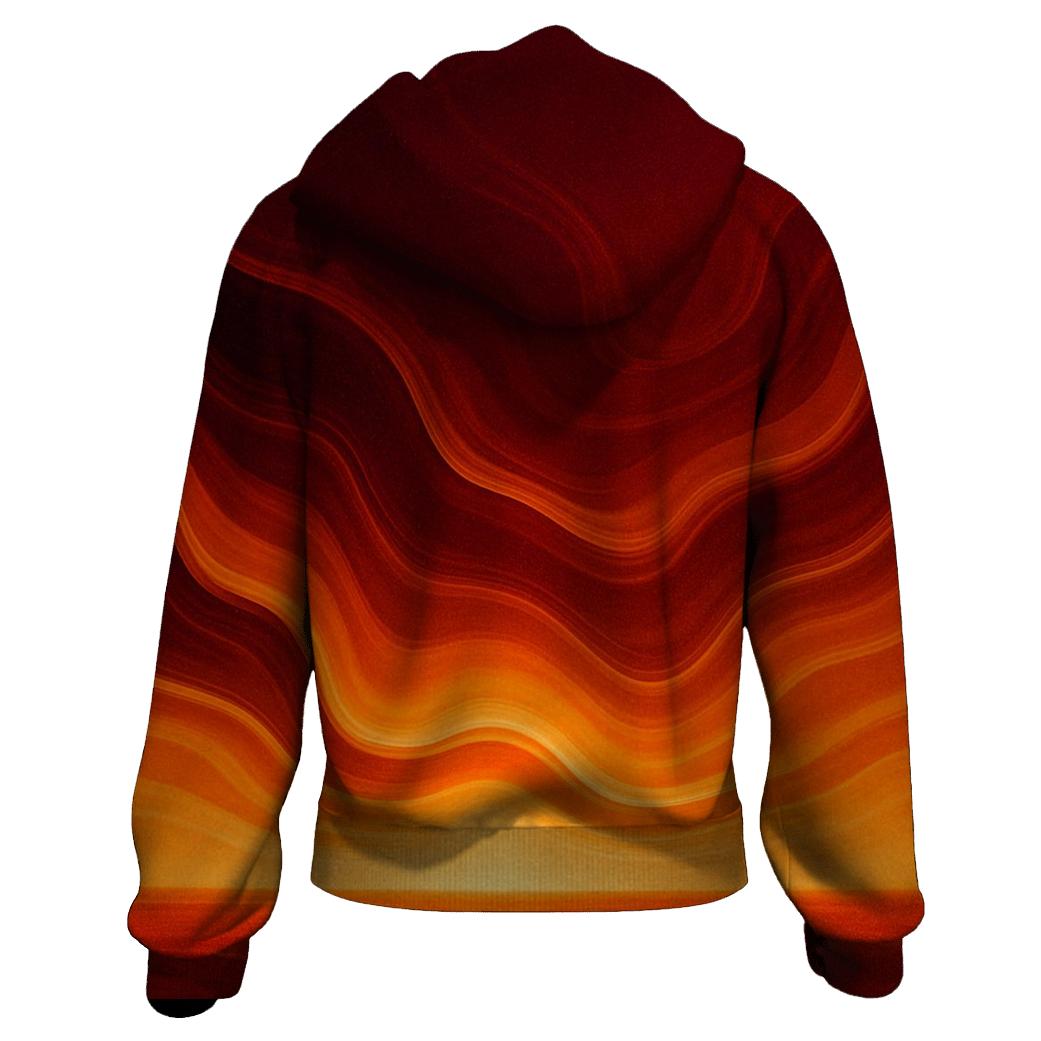 Molten Horizon Pour graphic hoodies