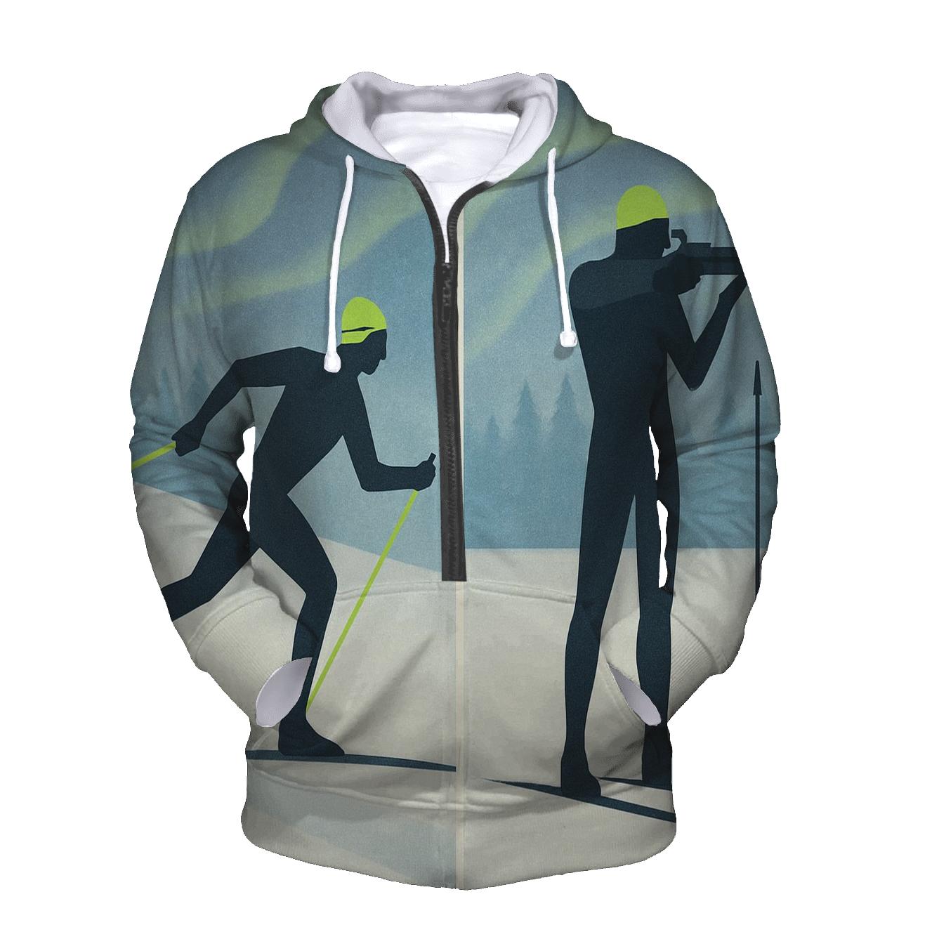 Biathlon Aurora Split Frame hoodie styles