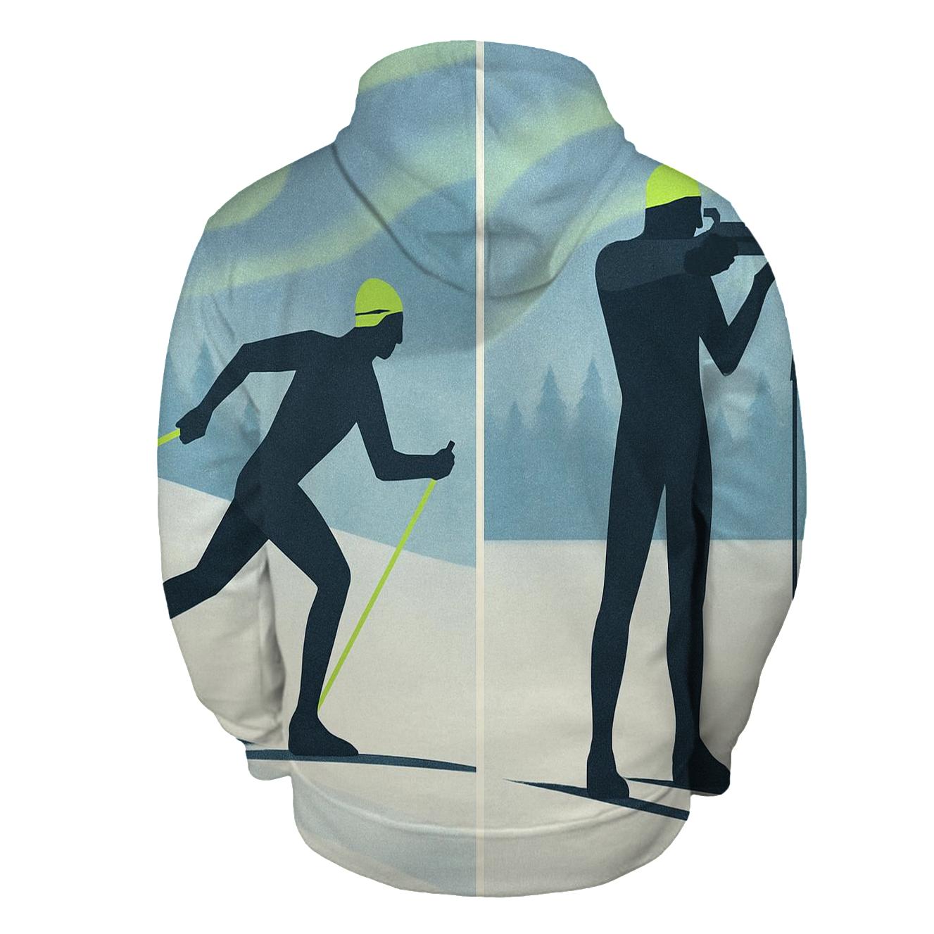 Biathlon Aurora Split Frame hoodie styles