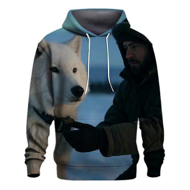 Arctic Wolf Under Boreal Research Collar Check graphic hoodies