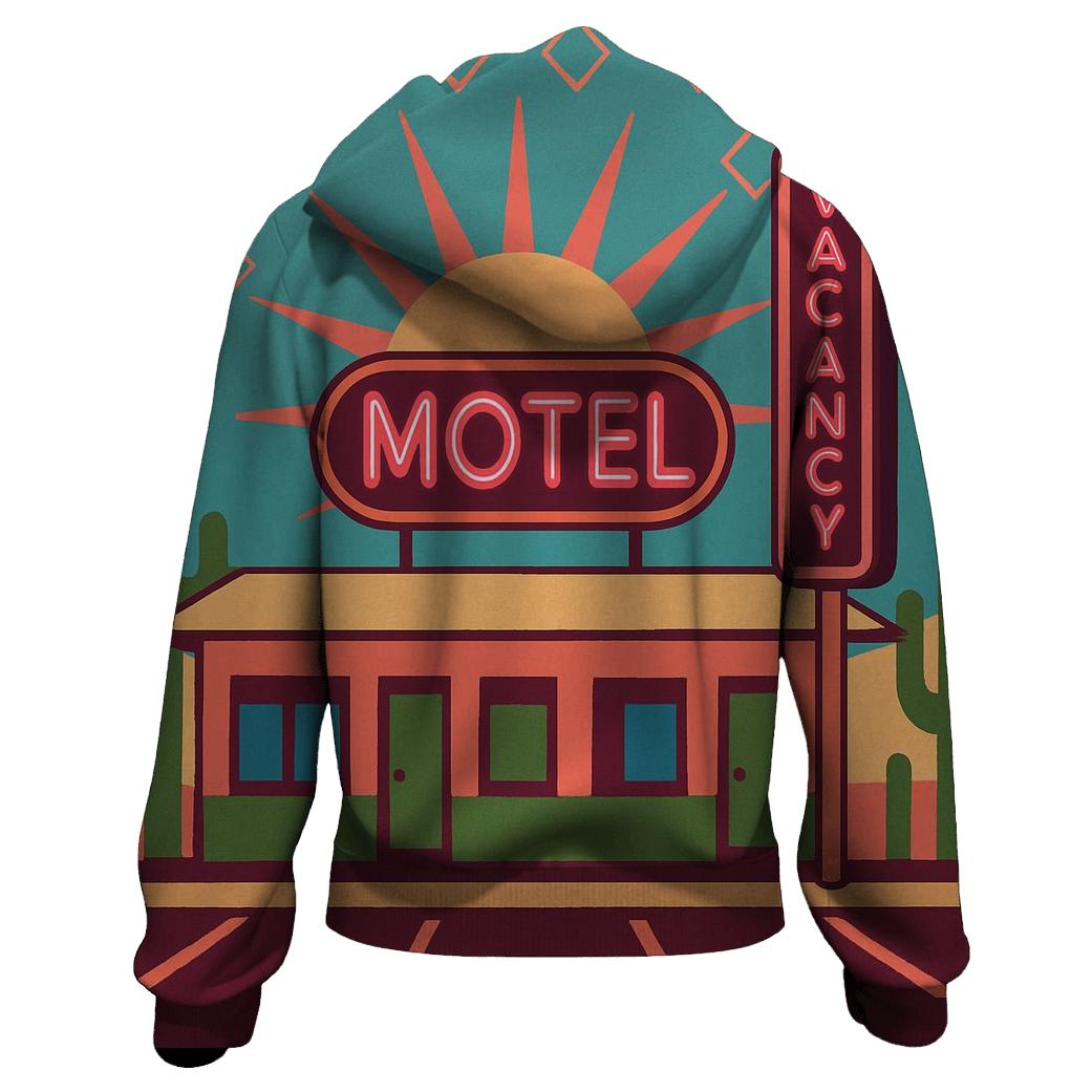 Desert Motel Neon Geometry premium hoodies