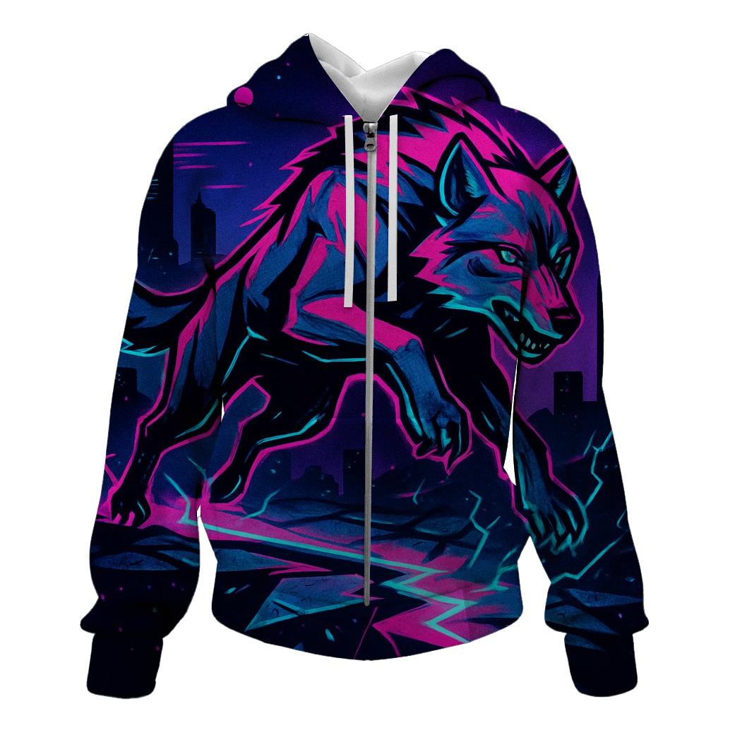 Neon Rift Howlrunner premium hoodies