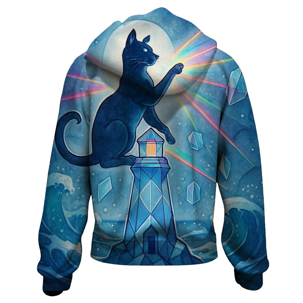 The Prism Lighthouse Cat hoodie designs