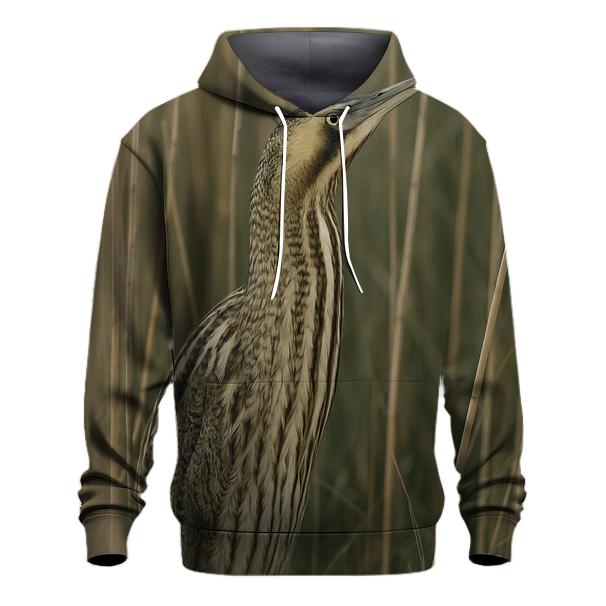 Reedbed Whisper  Eurasian Bittern embroidered hoodies