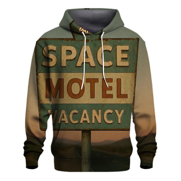 Faded Space Motel Vacancy Sign lightweight hoodies