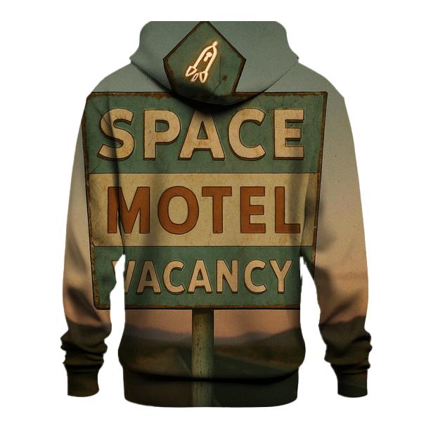 Faded Space Motel Vacancy Sign lightweight hoodies