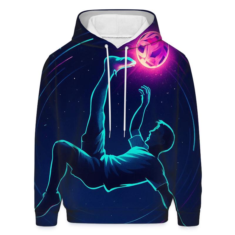 Sepak Takraw Nebula Bicycle Kick printed hoodies