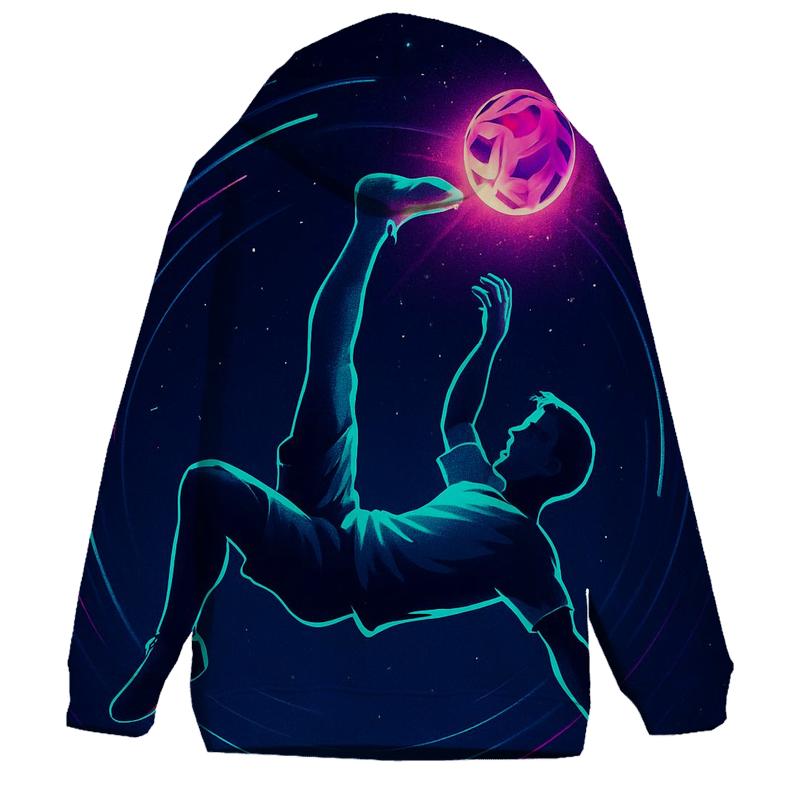 Sepak Takraw Nebula Bicycle Kick printed hoodies