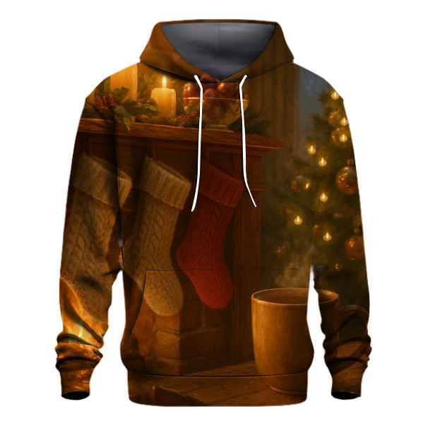 Candlelight On The Evergreen Mantel pullover hoodies
