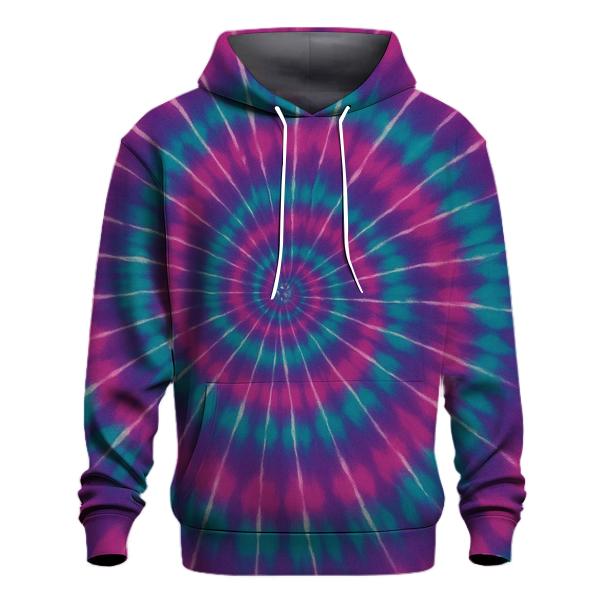 Nebula Spiral Overdye Whirlpool printed hoodies