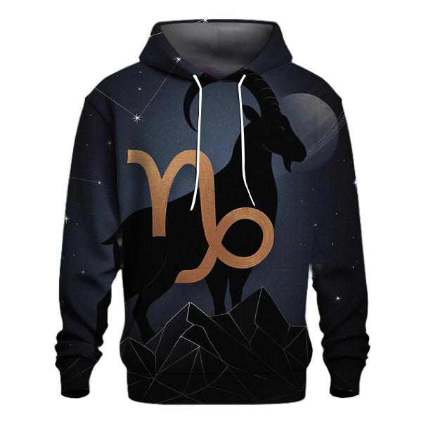 Capricorn Saturnian Mountain Goat Constellation graphic hoodies