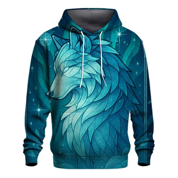 Cathedral Of The Aurora Wolf heavyweight hoodies
