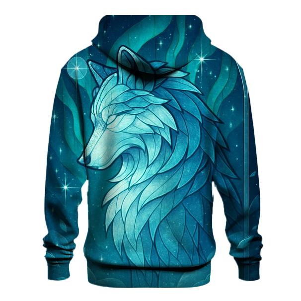 Cathedral Of The Aurora Wolf heavyweight hoodies