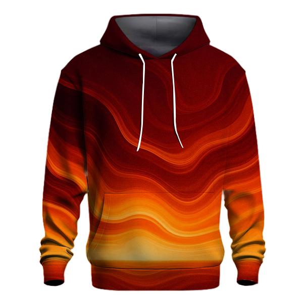 Molten Horizon Pour embroidered hoodies