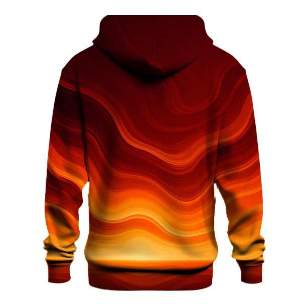 Molten Horizon Pour embroidered hoodies