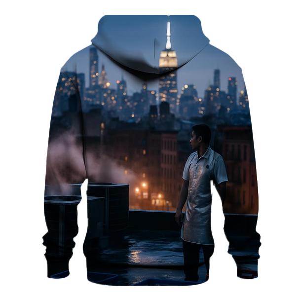 Chinatown Rooftop Steam And Midtown Silhouette After Summer Rain designer hoodies