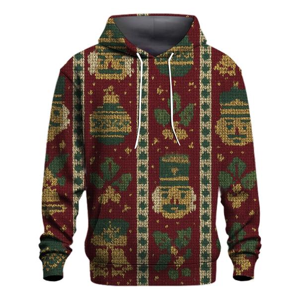 Nutcracker Ornament Ladder Stripe Design heavyweight hoodies