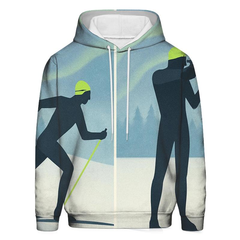 Biathlon Aurora Split Frame zip-up hoodies
