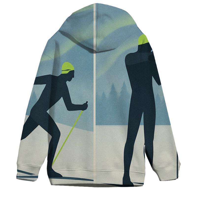 Biathlon Aurora Split Frame zip-up hoodies
