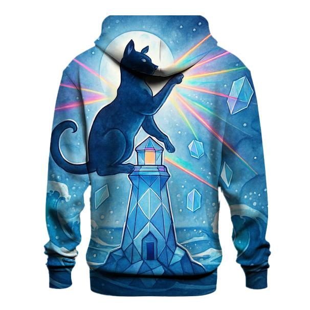 The Prism Lighthouse Cat graphic hoodies