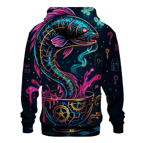 Neon Carp In A Clockwork Teacup hoodie styles