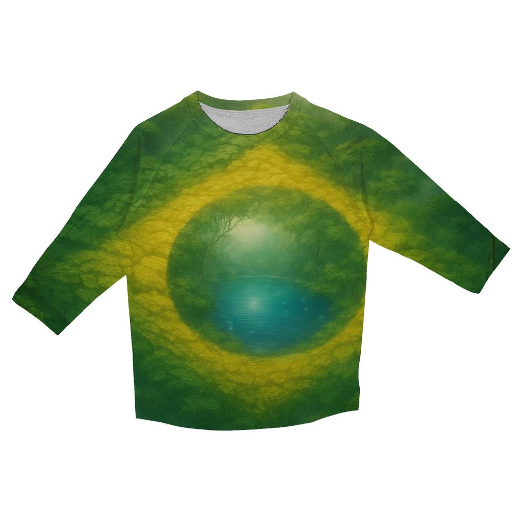 Brazil Rainforest Flag Canopy fashion 3/4 sleeve shirts