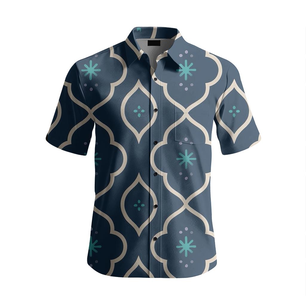 Aurora Ogee Trellis Constellation Repeat personalized embroidery shirts