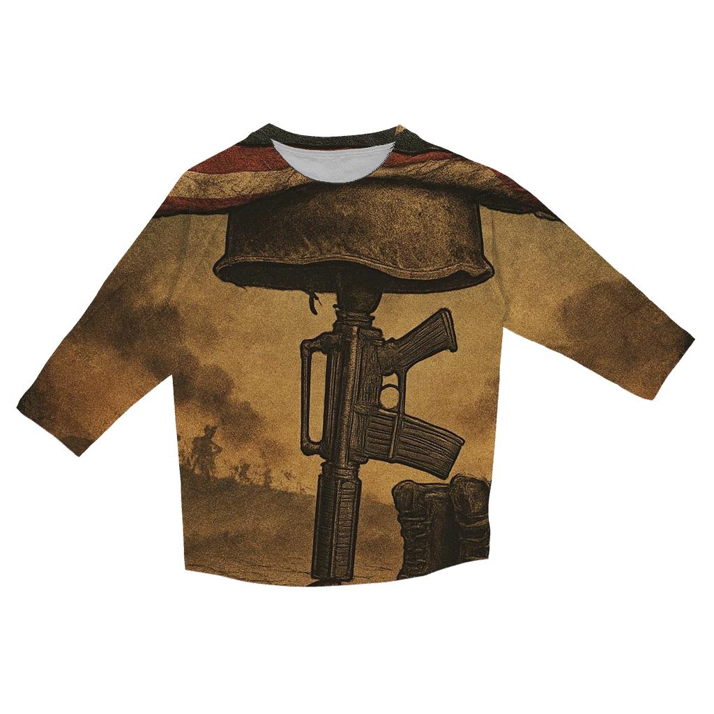 Embers Beneath The Folded Colors personalized 3/4 sleeve tees