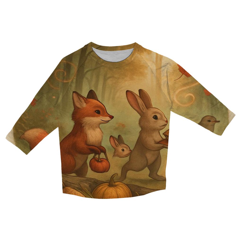 Woodland Harvest Parade At Sunset stylish quarter sleeve tops