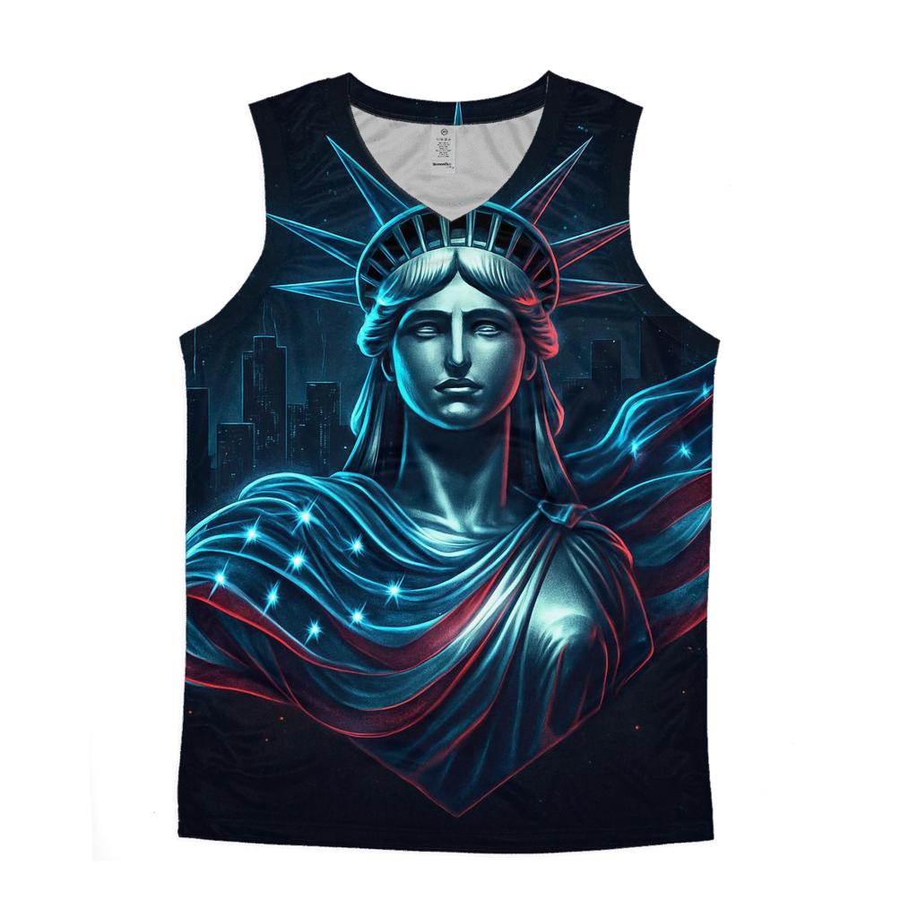 Midnight Liberty Circuit Flag stylish racerback tanks