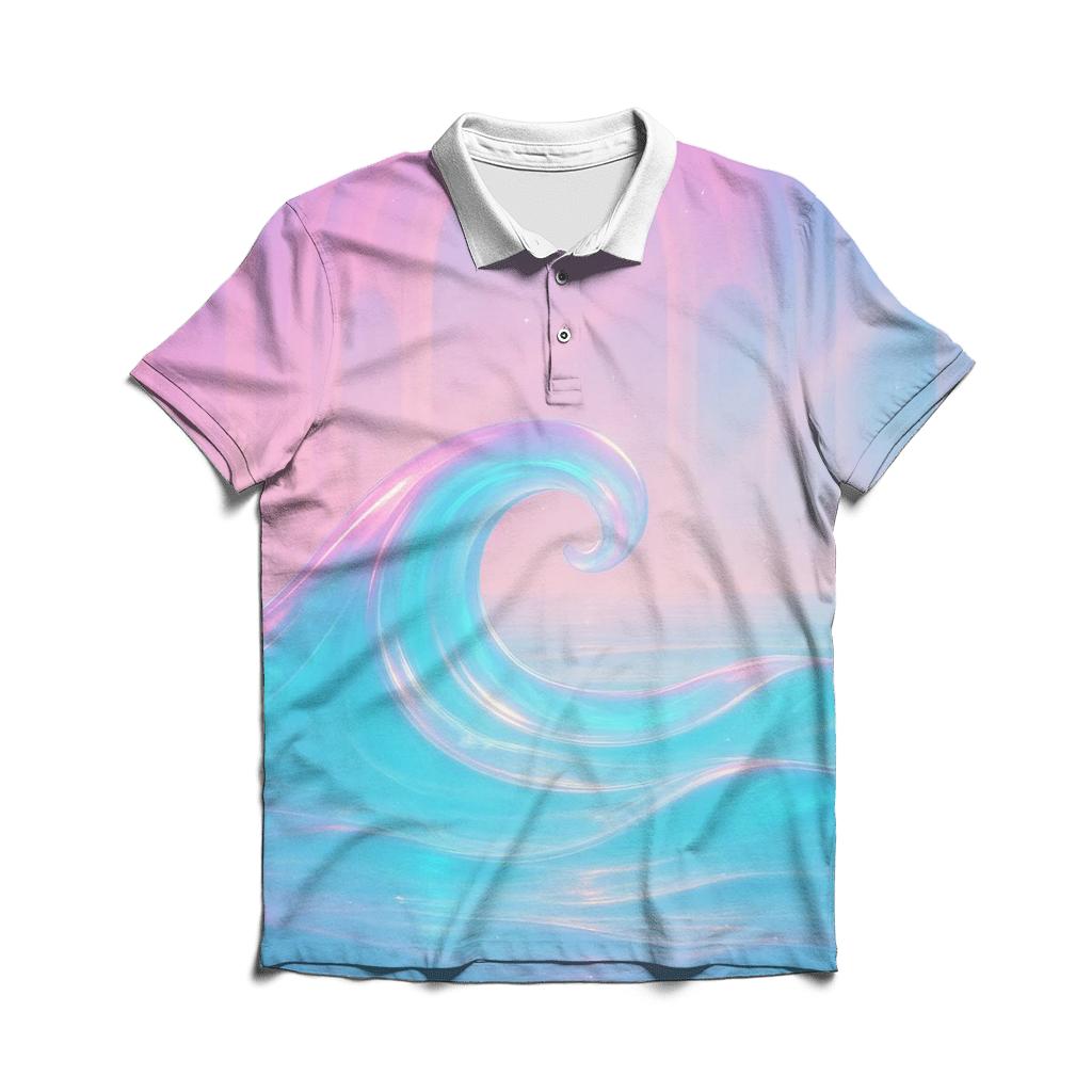 Prismatic Tide Cathedral custom polo shirts