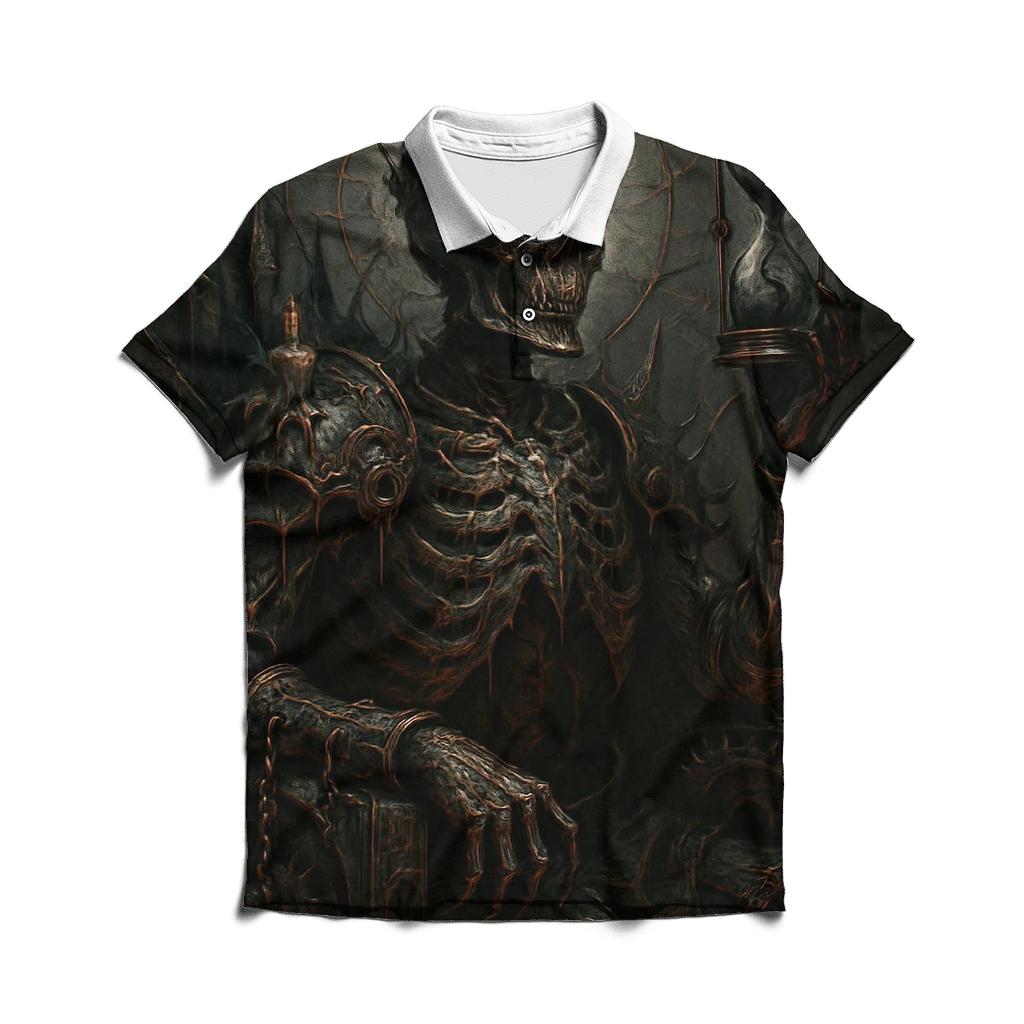 The Hourglass Warden Of Iron Thorns designer slim fit polos