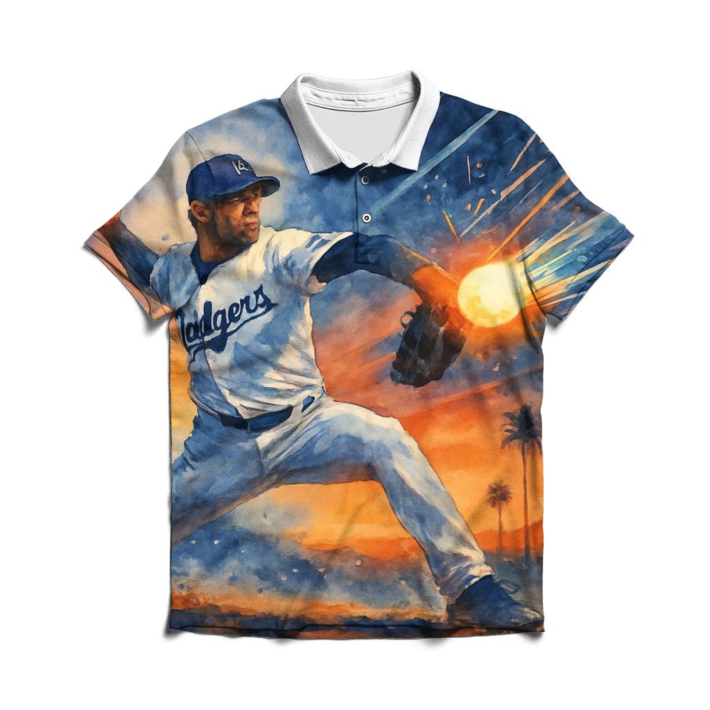 Golden Coast Fastball Break branded logo polo shirts